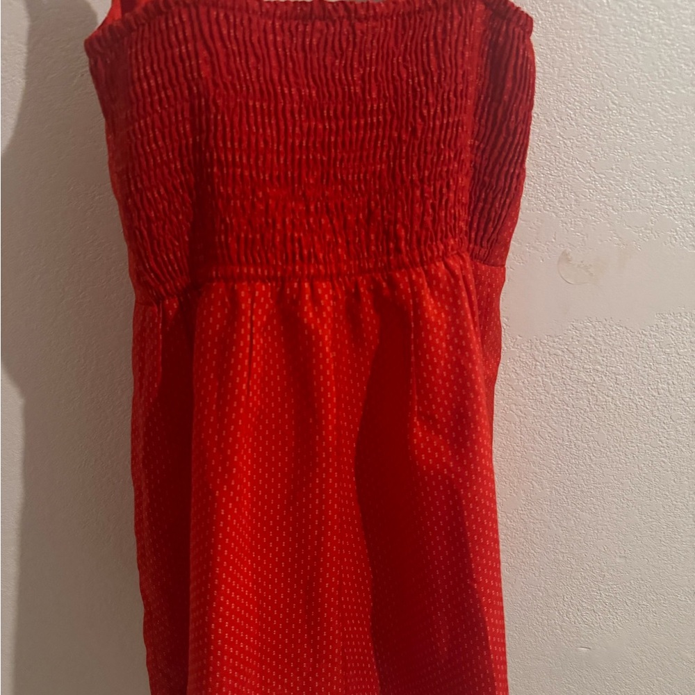 Le Rumi Red Button-Up Romper - Picture 5 of 6